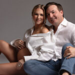 Modern maternity session photo in Fort Lauderdale with casual wardrobe